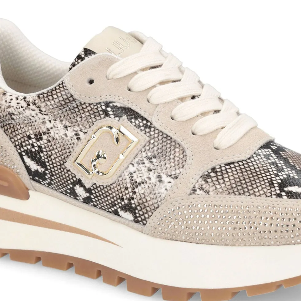Sneakers Platform Donna LIU JO Amazing 25 in Suede e Inserti stampa Pitone