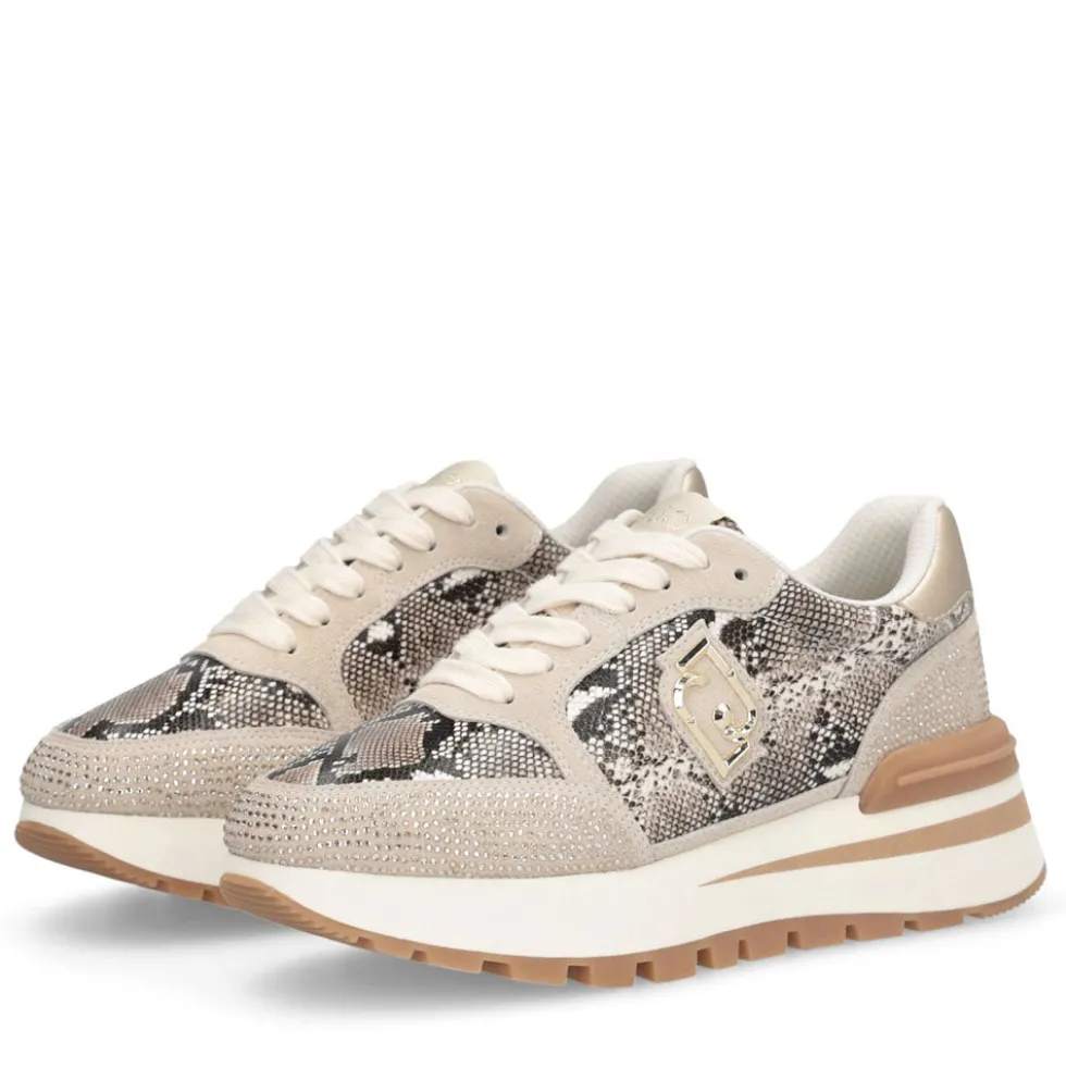 Sneakers Platform Donna LIU JO Amazing 25 in Suede e Inserti stampa Pitone