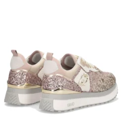 Sneakers Platform Donna LIU JO Maxi Wonder 01 Full Glitter Light Gold Copper