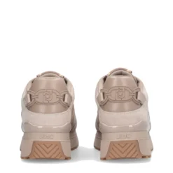 Sneakers Platform Donna LIU JO Maxi Wonder 91 in Suede Nylon e Vernice Beige