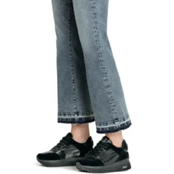 Sneakers Platform Donna LIU JO Maxi Wonder 91 in Suede Nylon e Vernice Nero