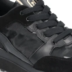 Sneakers Platform Donna LIU JO Maxi Wonder 91 in Suede Nylon e Vernice Nero