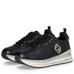Sneakers Platform Donna LIU JO Maxi Wonder 01 in Pelle Nera