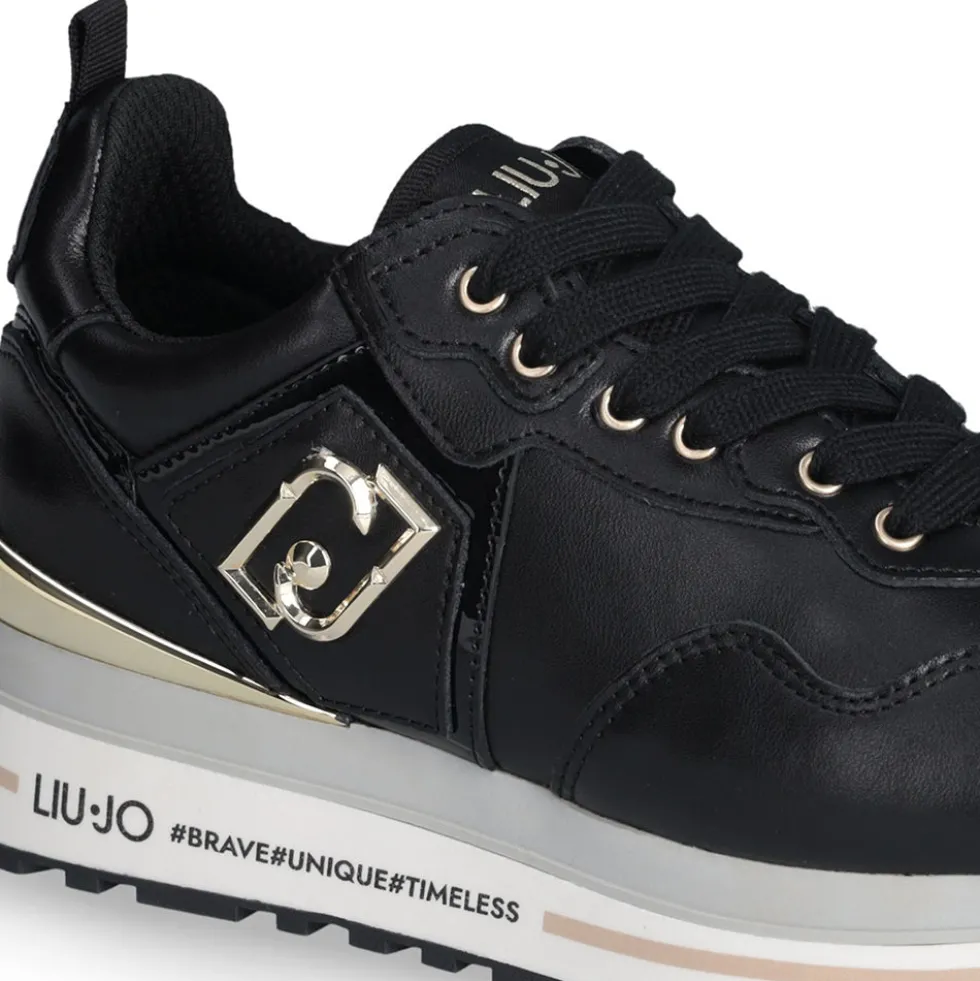 Sneakers Platform Donna LIU JO Maxi Wonder 01 in Pelle Nera