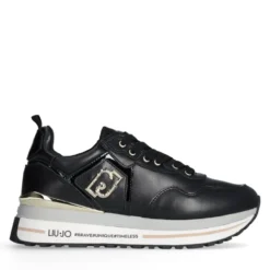 Sneakers Platform Donna LIU JO Maxi Wonder 01 in Pelle Nera