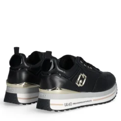 Sneakers Platform Donna LIU JO Maxi Wonder 01 in Pelle Nera