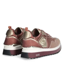 Sneakers Platform Donna LIU JO Maxi Wonder 01 in Raso Sfumato e Strass Ginger Bread e Milk