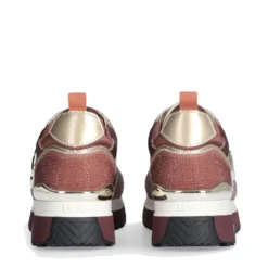 Sneakers Platform Donna LIU JO Maxi Wonder 01 in Raso Sfumato e Strass Ginger Bread e Milk