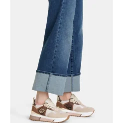 Sneakers Platform Donna LIU JO Maxi Wonder 01 in Suede e Mesh con Stampa Pitone Corda e Marrone