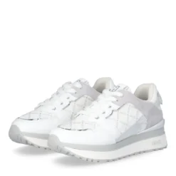Sneakers Platform Donna LIU JO Maxi Wonder 91 in Pelle e Suede Bianco