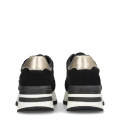 Sneakers Platform LIU JO Amazing 25 in Suede e Mesh Black Light Gold