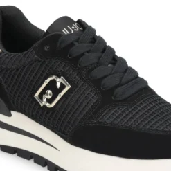 Sneakers Platform LIU JO Amazing 25 in Suede e Mesh Black Light Gold
