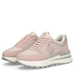 Sneakers Platform LIU JO Amazing 25 in Suede e Mesh Nude Light Gold