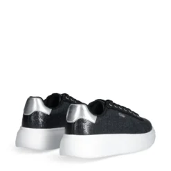 Sneakers Platform LIU JO Babol 01 Laminate Effetto Lizard Black Silver