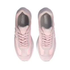 Sneakers Platform LIU JO Dreamy 02 in Suede e Nylon Rosa Pesca