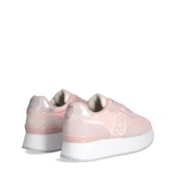 Sneakers Platform LIU JO Dreamy 02 in Suede e Nylon Rosa Pesca