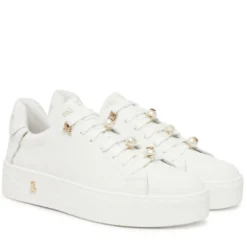 Sneakers Platform PATRIZIA PEPE Girl in Pelle Bianca con Perle