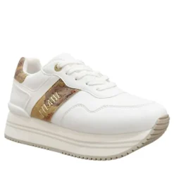 Sneakers Running 1A Classe Alviero Martini Bianche con Inserto stampa Geo Beige 2438