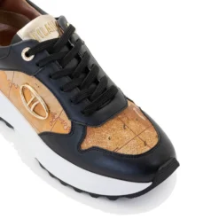 Sneakers Running 1A Classe Alviero Martini linea Geo Road Tibet in Eco Nappa Nera 1205