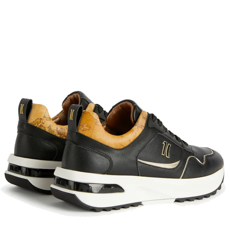 Sneakers Running 1A Classe Alviero Martini linea Geo Road Imperia By Night in Eco Nappa Nera 1206