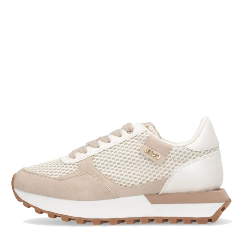 Sneakers Running LIU JO Evelyn 915 in Microfibra e Mesh Milk