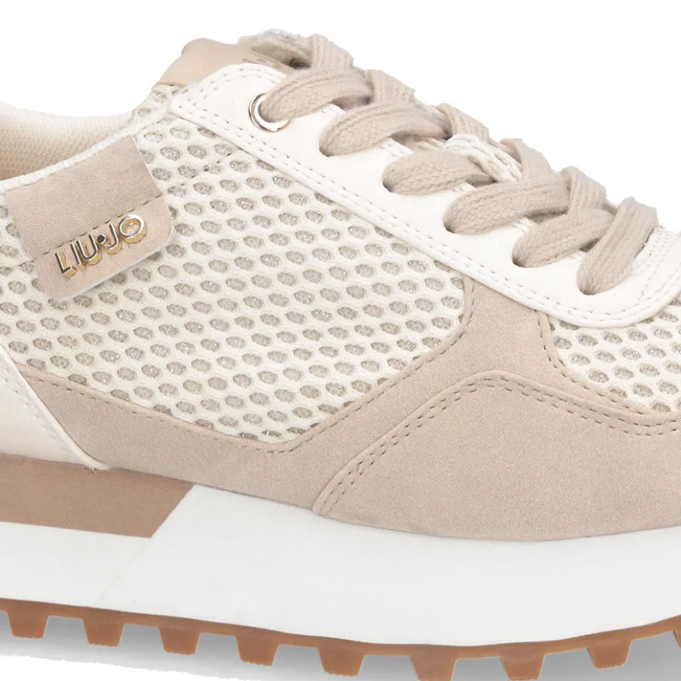 Sneakers Running LIU JO Evelyn 915 in Microfibra e Mesh Milk