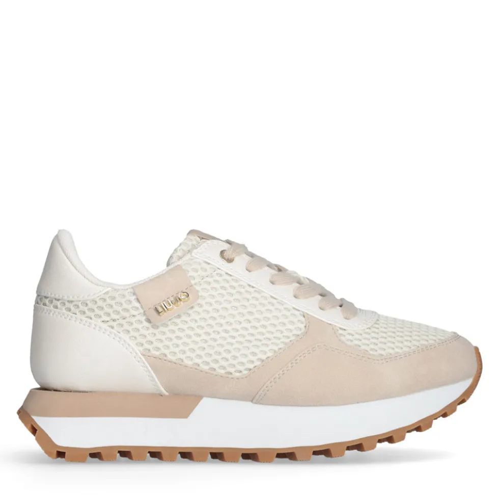 Sneakers Running LIU JO Evelyn 915 in Microfibra e Mesh Milk