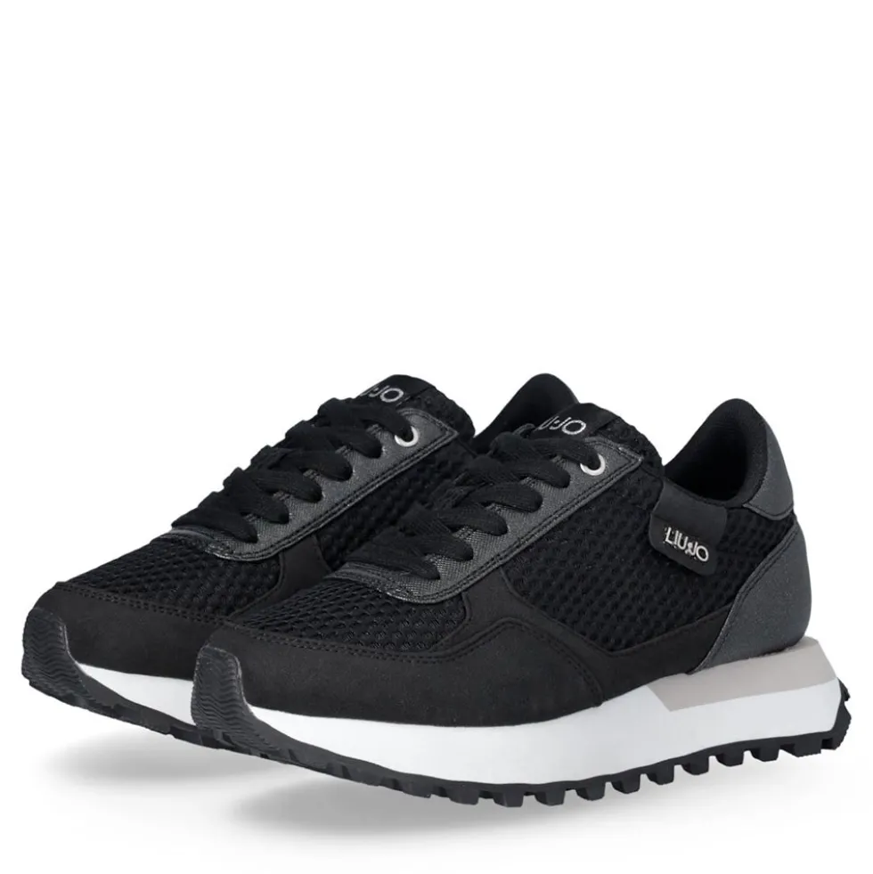 Sneakers Running LIU JO Evelyn 915 in Microfibra e Mesh Nero