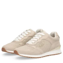 Sneakers Running LIU JO Maxi Wonder Low 02 Bis in Suede Traforato Beige