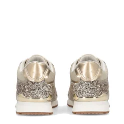 Sneakers Running LIU JO Maxi Wonder Low 02 in Glitter Mesh e Suede Corda Light Gold