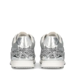 Sneakers Running LIU JO Maxi Wonder Low 02 in Glitter Mesh e Suede Loft Silver