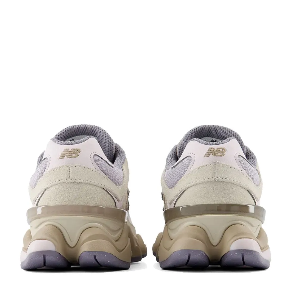 Sneakers Running NEW BALANCE 9060 in Pelle e Mesh Timberwolf e Driftwood