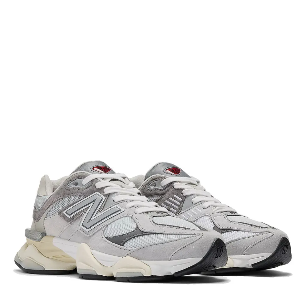 Sneakers Running NEW BALANCE 9060 in Suede e Tessuto Rain Cloud Castlerock e White