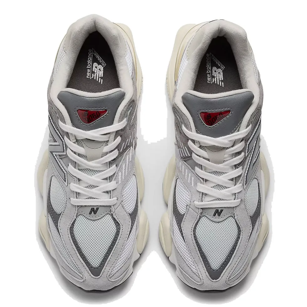 Sneakers Running NEW BALANCE 9060 in Suede e Tessuto Rain Cloud Castlerock e White