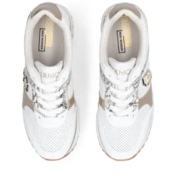 Sneakers Super Platform Donna LIU JO Maxi Wonder Plus 02 Bis in Pelle Traforata Bianca