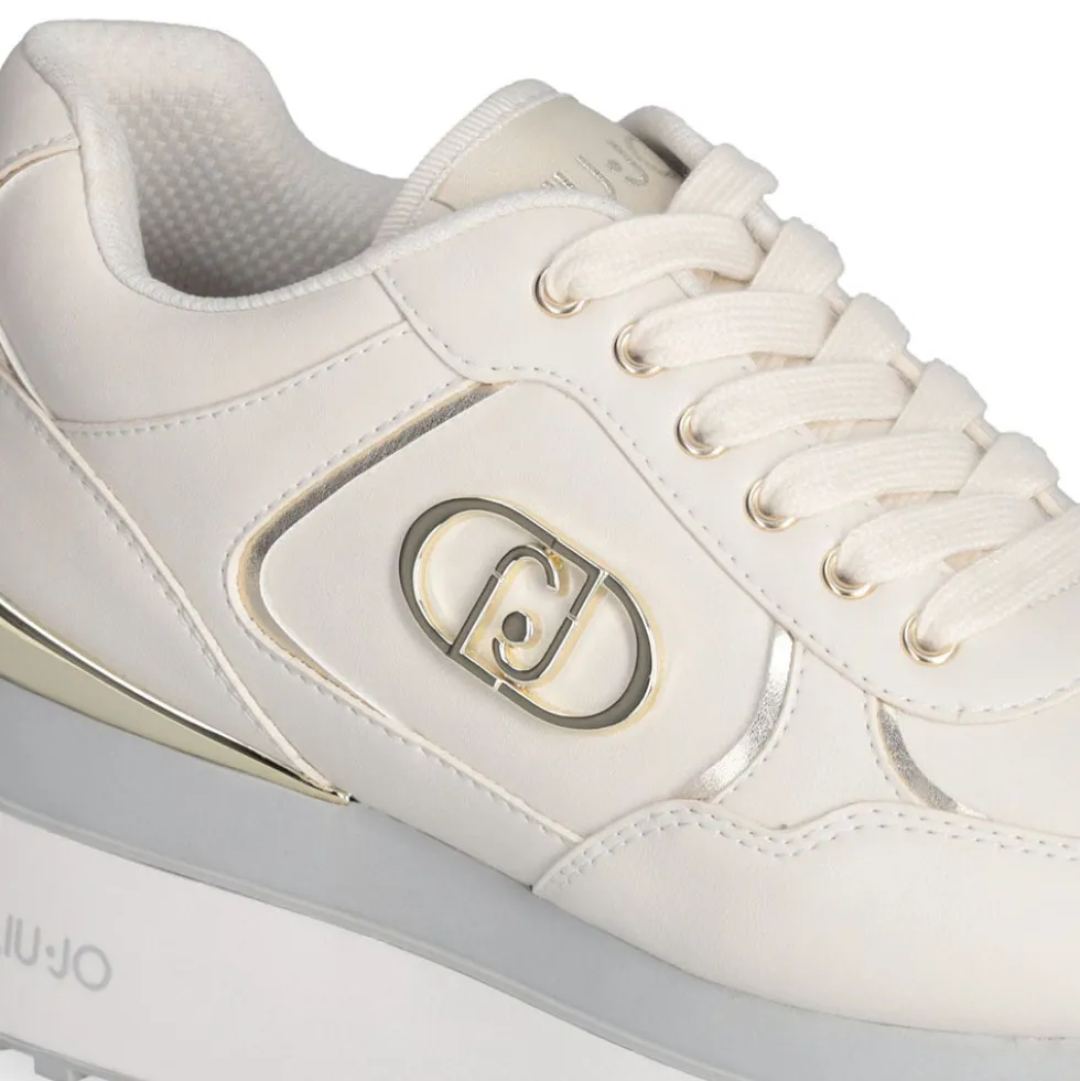 Sneakers Super Platform Donna LIU JO Maxi Wonder Plus 01 in Pelle color Latte