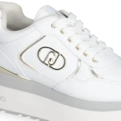 Sneakers Super Platform Donna LIU JO Maxi Wonder Plus 01 in Pelle Bianca
