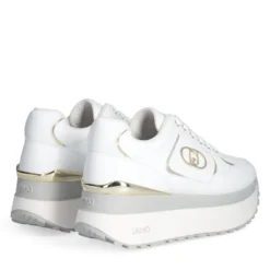 Sneakers Super Platform Donna LIU JO Maxi Wonder Plus 01 in Pelle Bianca