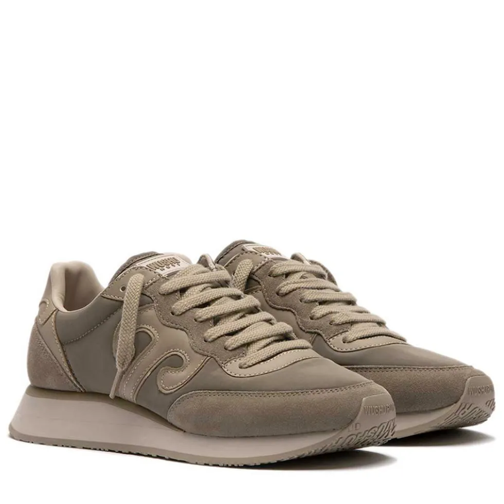 Sneakers Uomo WUSHU RUYI Master 664 in Nylon e Suede Army Birch