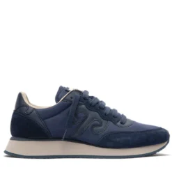 Sneakers Uomo WUSHU RUYI Master 663 in Nylon e Suede Deep Blue Pacific Ocean e Gray Whale