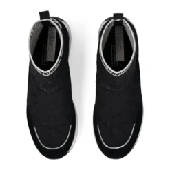 Sock Sneakers Donna LIU JO Maxi Wonder 93 in Tessuto Stretch e Suede Nero