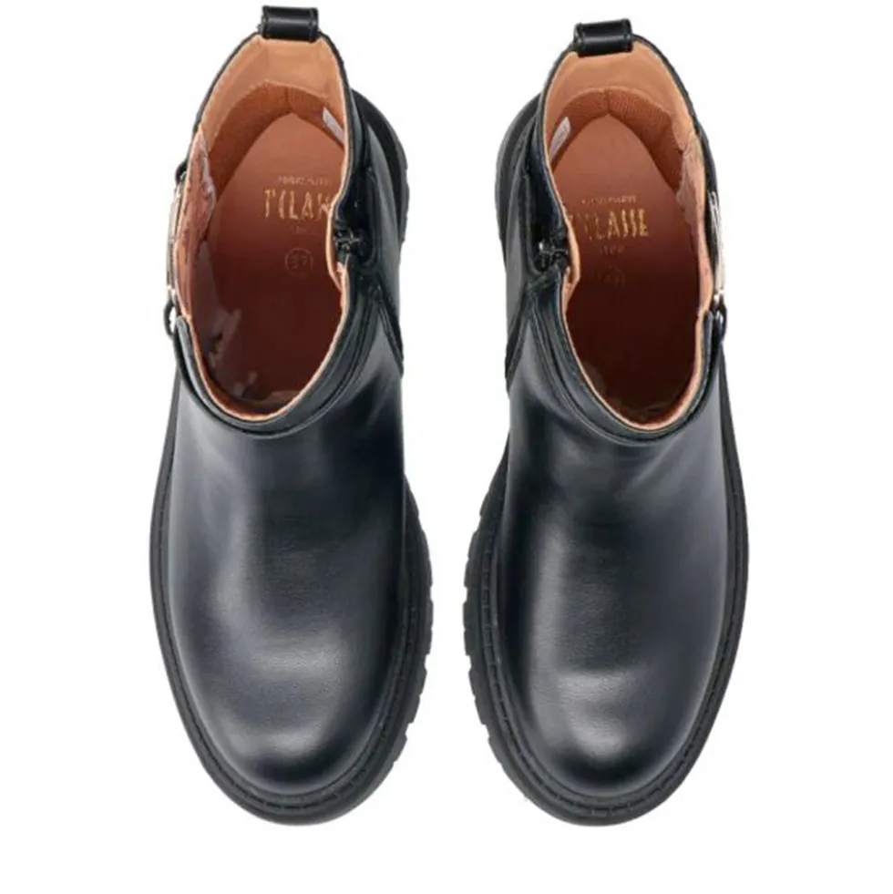 Stivaletti 1A Classe Alviero Martini Neri con Inserto Elastico Geo Beige 2308