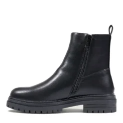 Stivaletti Beatles Donna 1A Classe Alviero Martini in Eco Nappa Nera con Inserto Geo Classic 1246