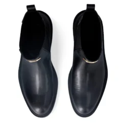 Stivaletti Beatles Donna LIU JO London 02 in Pelle Nera con Inserti Monogram
