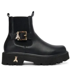 Stivaletti Beatles PATRIZIA PEPE Girl linea Fly Strass in Pelle Nera