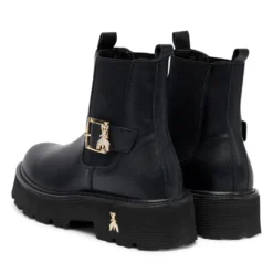 Stivaletti Beatles PATRIZIA PEPE Girl linea Fly Strass in Pelle Nera