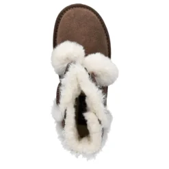 Stivaletti Donna Imbottiti LIU JO Jil 05 in Suede Marrone con Pon Pon