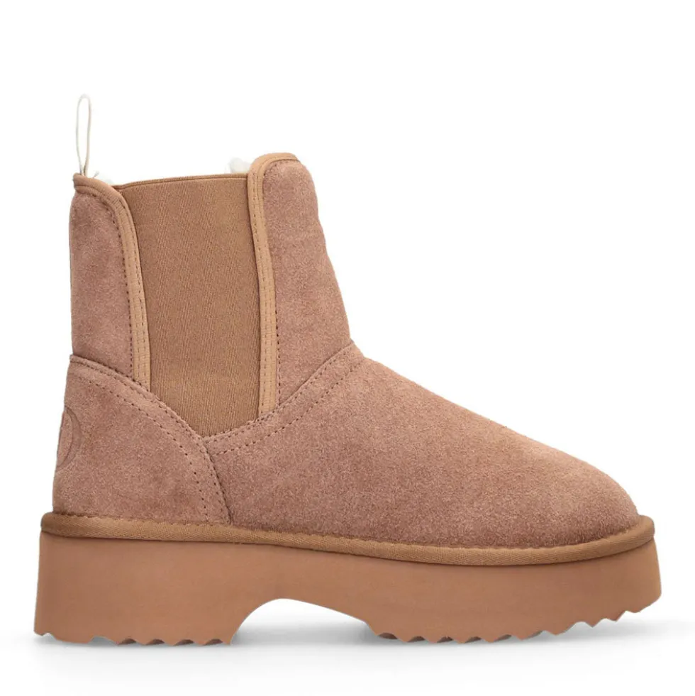 Stivaletti Donna Imbottiti LIU JO Juny 02 in Suede color Cognac