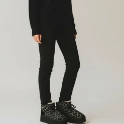 Stivaletti Donna Platform Imbottiti LIU JO Jane 01 in Microfibra Stampata Nero