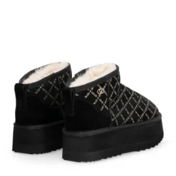 Stivaletti Donna Platform Imbottiti LIU JO Jane 01 in Microfibra Stampata Nero